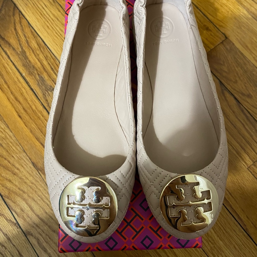 New Tory Burch quilted Minnie shoes